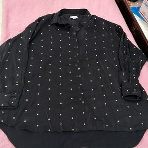 Topshop black long sleeve top